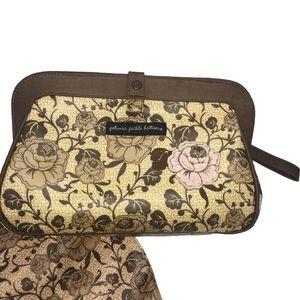 Petunia Pickle Bottom Brown Rose Print Mini Diaper Clutch Bag/Changing P…